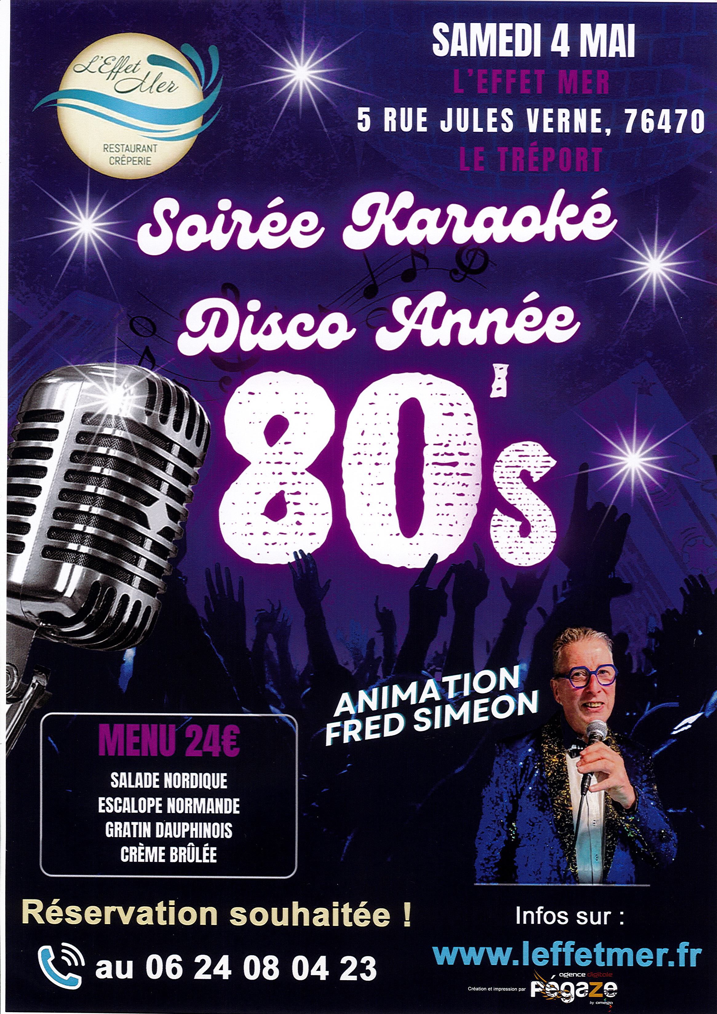 Soirée karaoké et disco années 80 Le 4 mai 2024