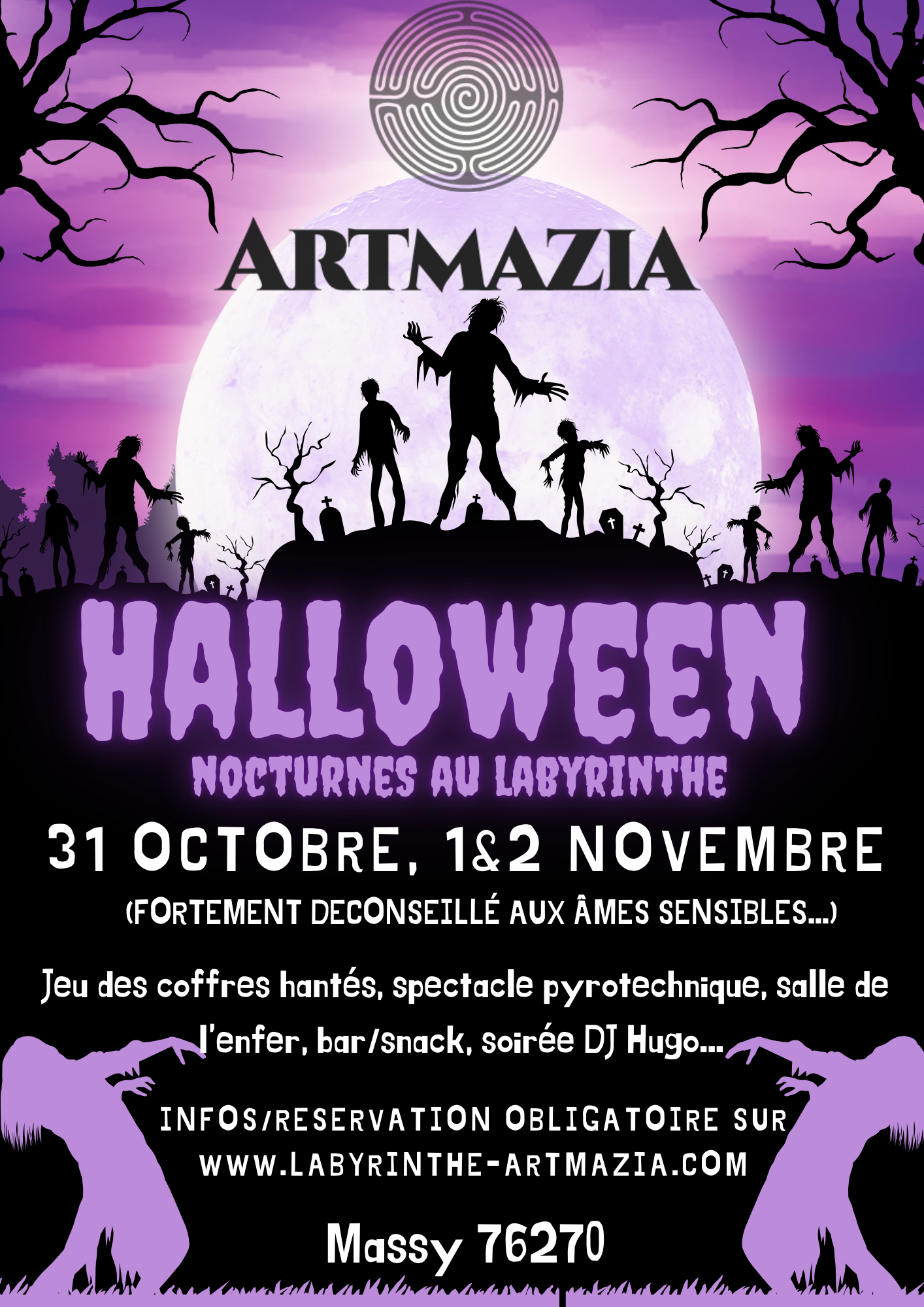 Halloween : nocturnes au labyrinthe Du 31 oct au 2 nov 2024