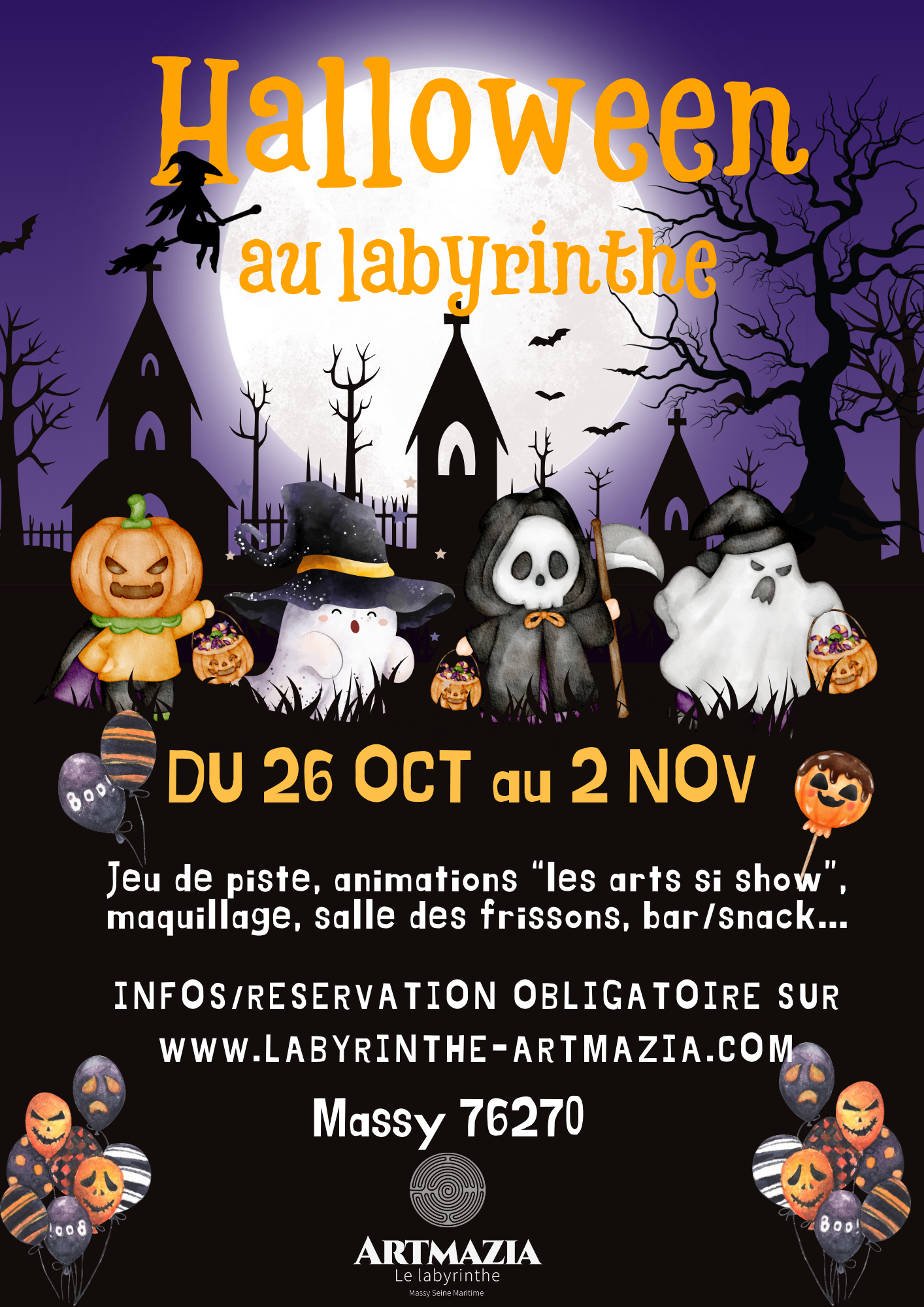 Halloween au labyrinthe Du 26 oct au 2 nov 2024