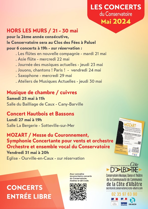 Les concerts du Conservatoire Hors les murs Le 27 mai 2024