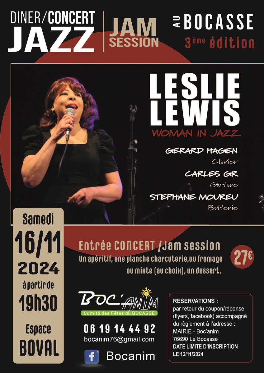 Diner concert Jazz Le 16 nov 2024