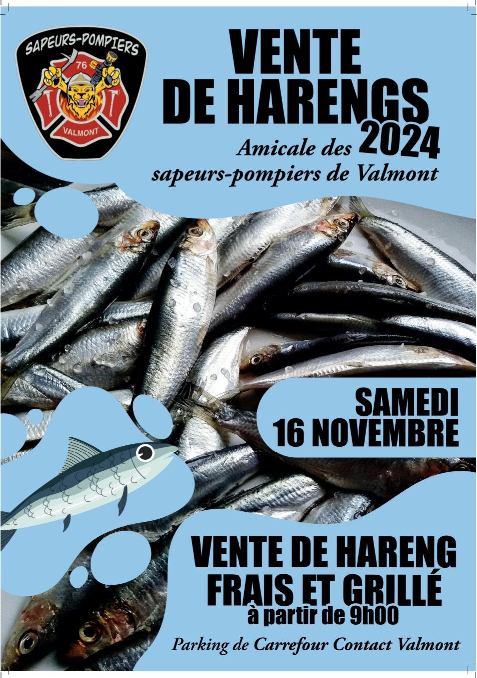 Vente de harengs à Valmont Le 16 nov 2024