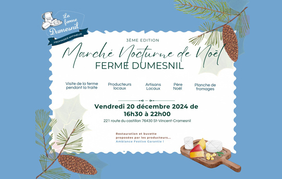 Marché nocturne de Noël à la Ferme Dumesnil Le 20 déc 2024