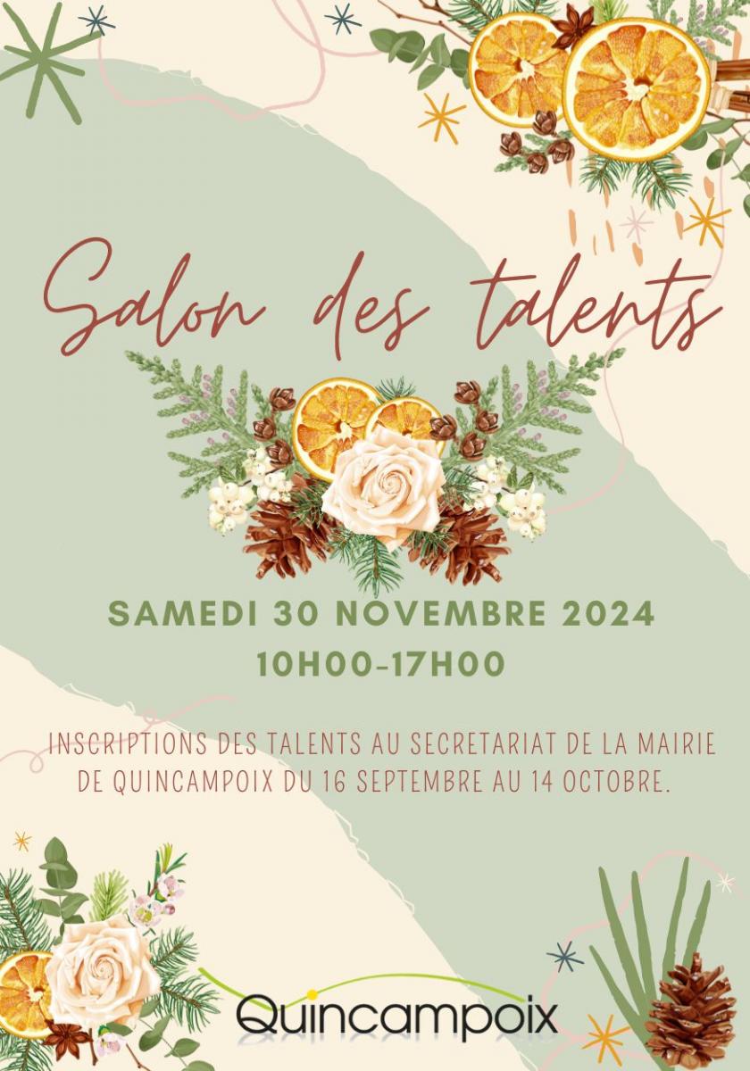 Salon des talents Le 30 nov 2024