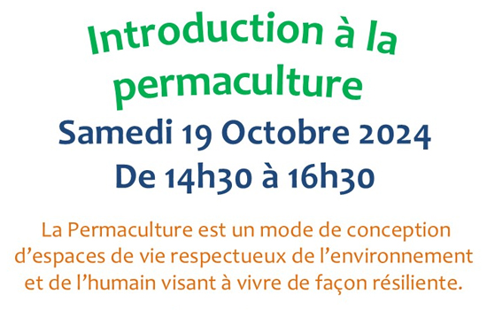 Atelier : Permaculture Le 19 oct 2024