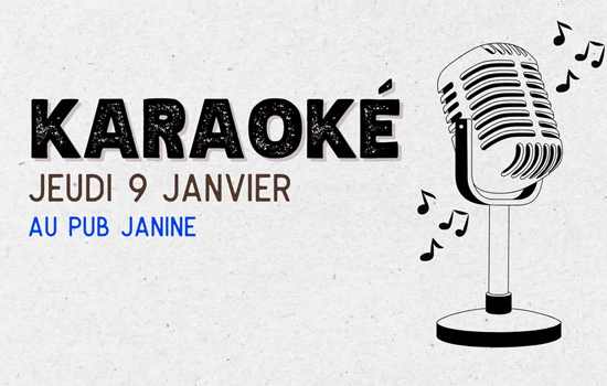 Soirée Karaoké Du 9 au 23 janv 2025