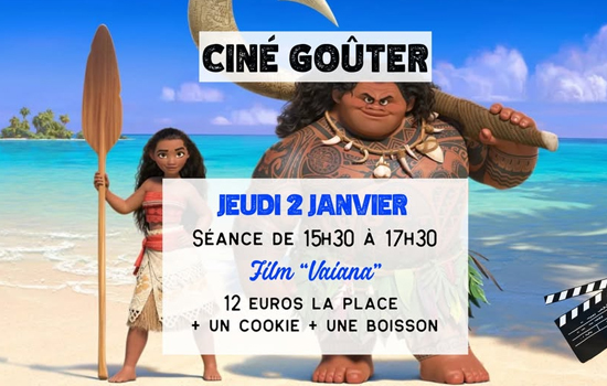 Ciné-goûter : "Vaiana" Le 2 janv 2025