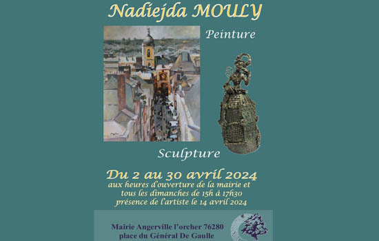 Exposition : Peintures et sculptures de Nadiejda Mouly Du 2 au 30 avr 2024