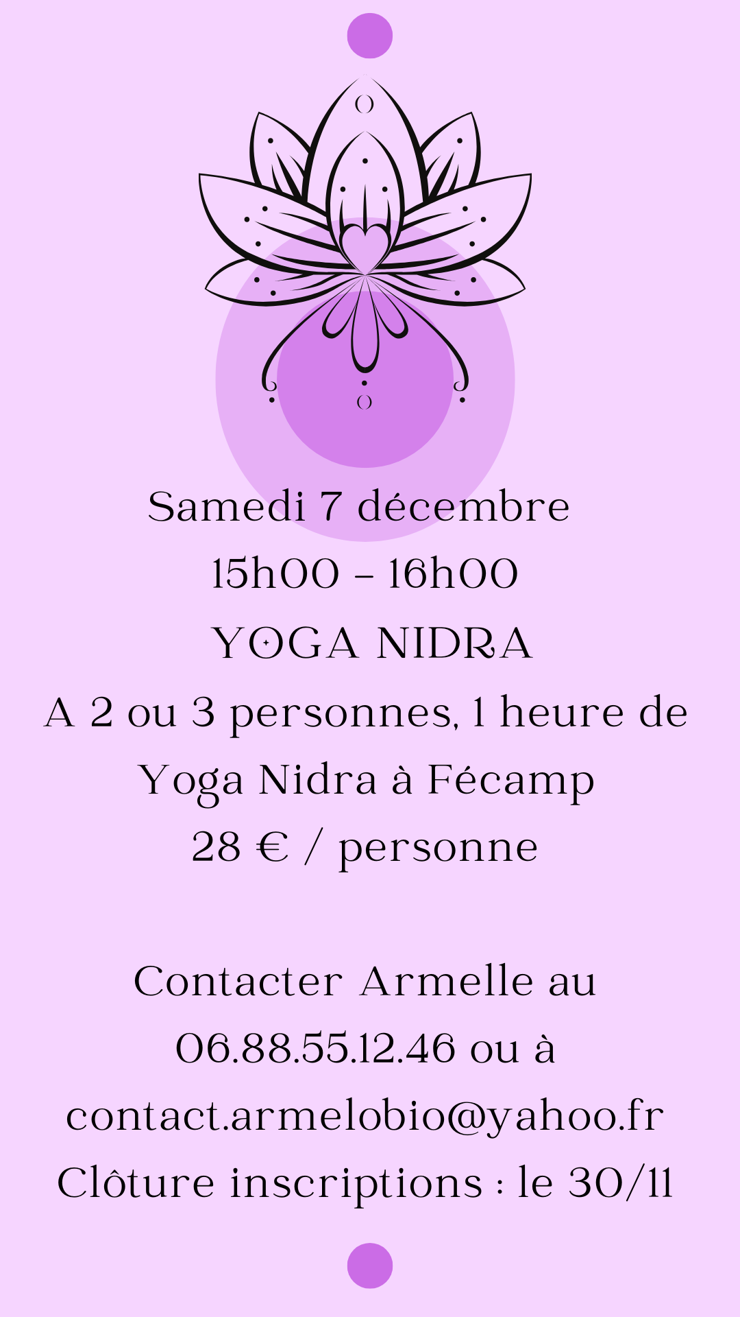 Yoga Nidra Le 7 déc 2024