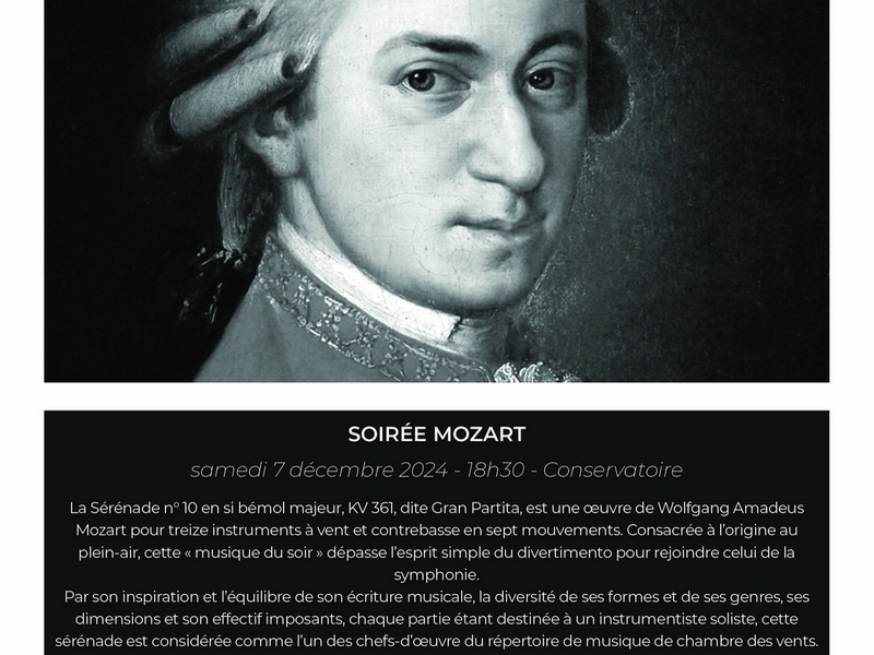 Concert du Conservatoire de Musique - Soirée Mozart Le 7 déc 2024