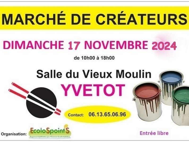 Marché des créateurs Le 17 nov 2024