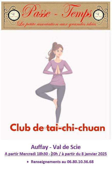 Club de Tai Chi Chuan Du 8 janv au 30 avr 2025