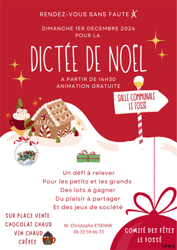 Dictée de Noël Le 1 déc 2024