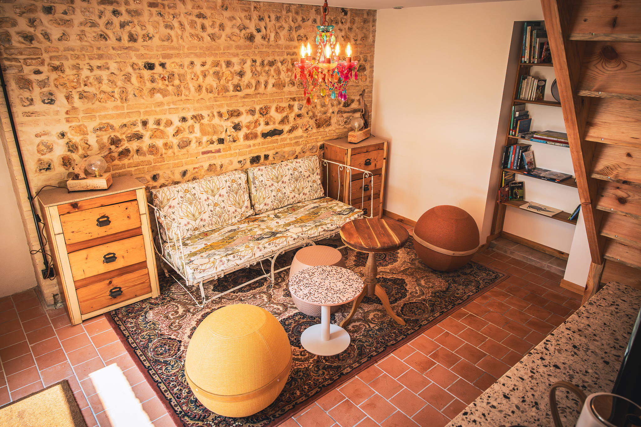 Le salon bibliothèque