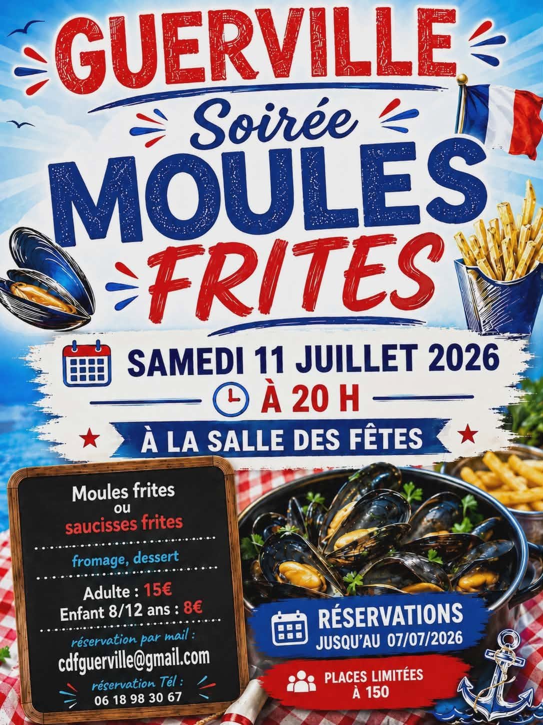 11 JUILLET -MOULES FRITES - ©CDF Guerville 11 JUILLET -MOULES FRITES