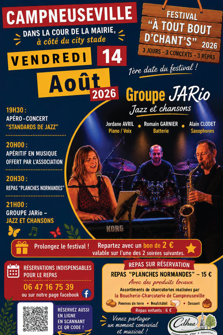 14 août - Affiche - Fête de Campneuseville 2026 - ©CDHAA 14 août - Affiche - Fête de Campneuseville 2026
