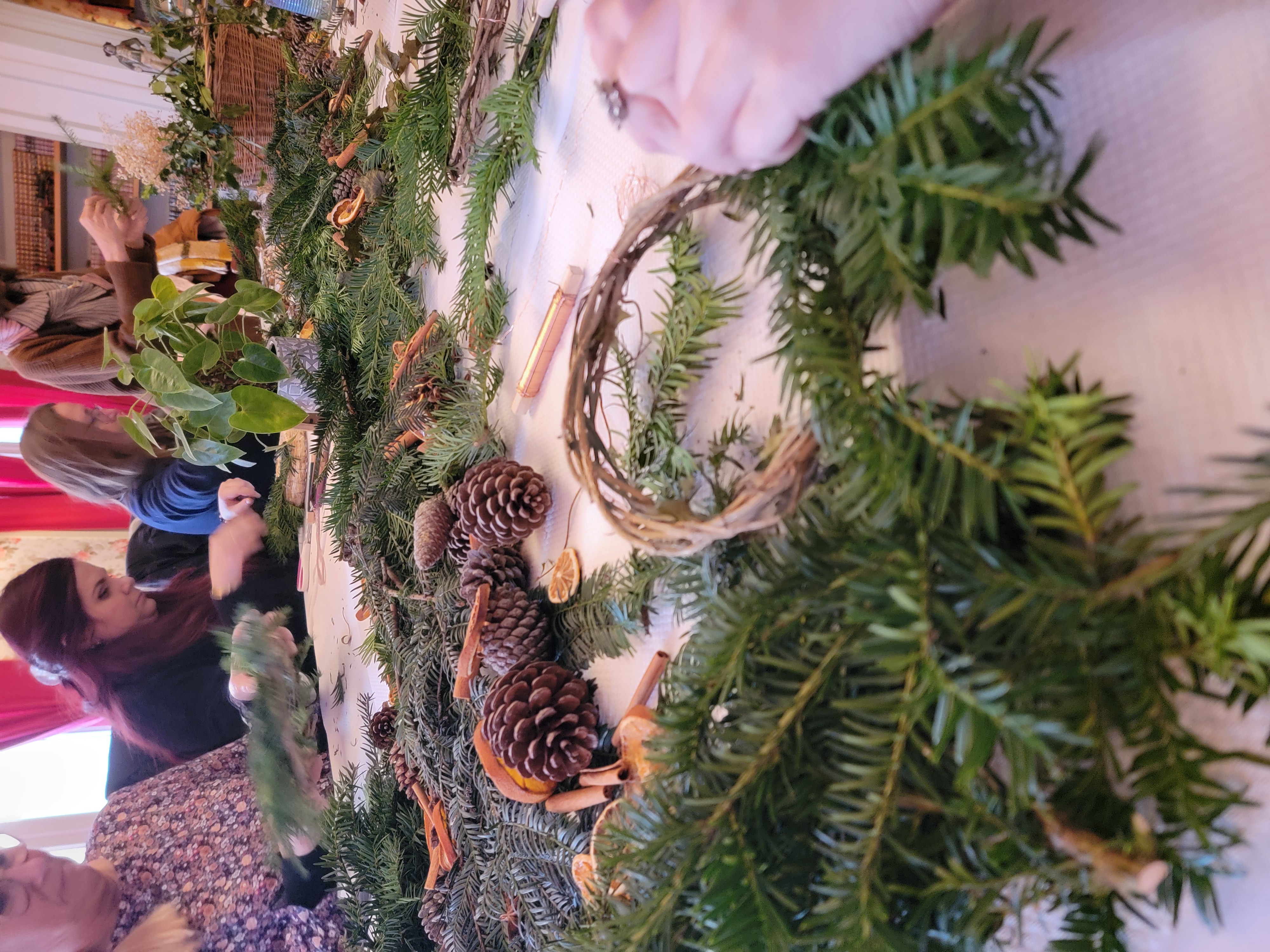 Atelier couronne de noel