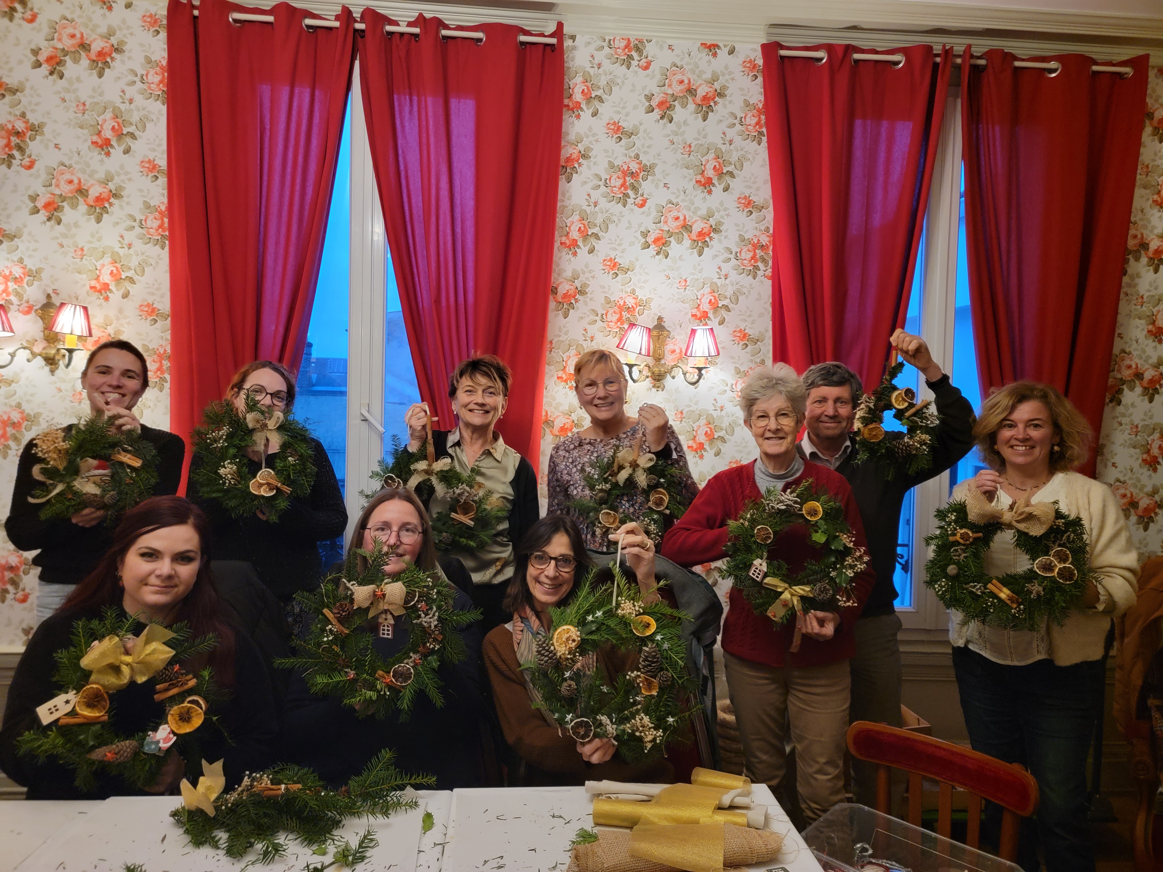 Atelier couronne de noel