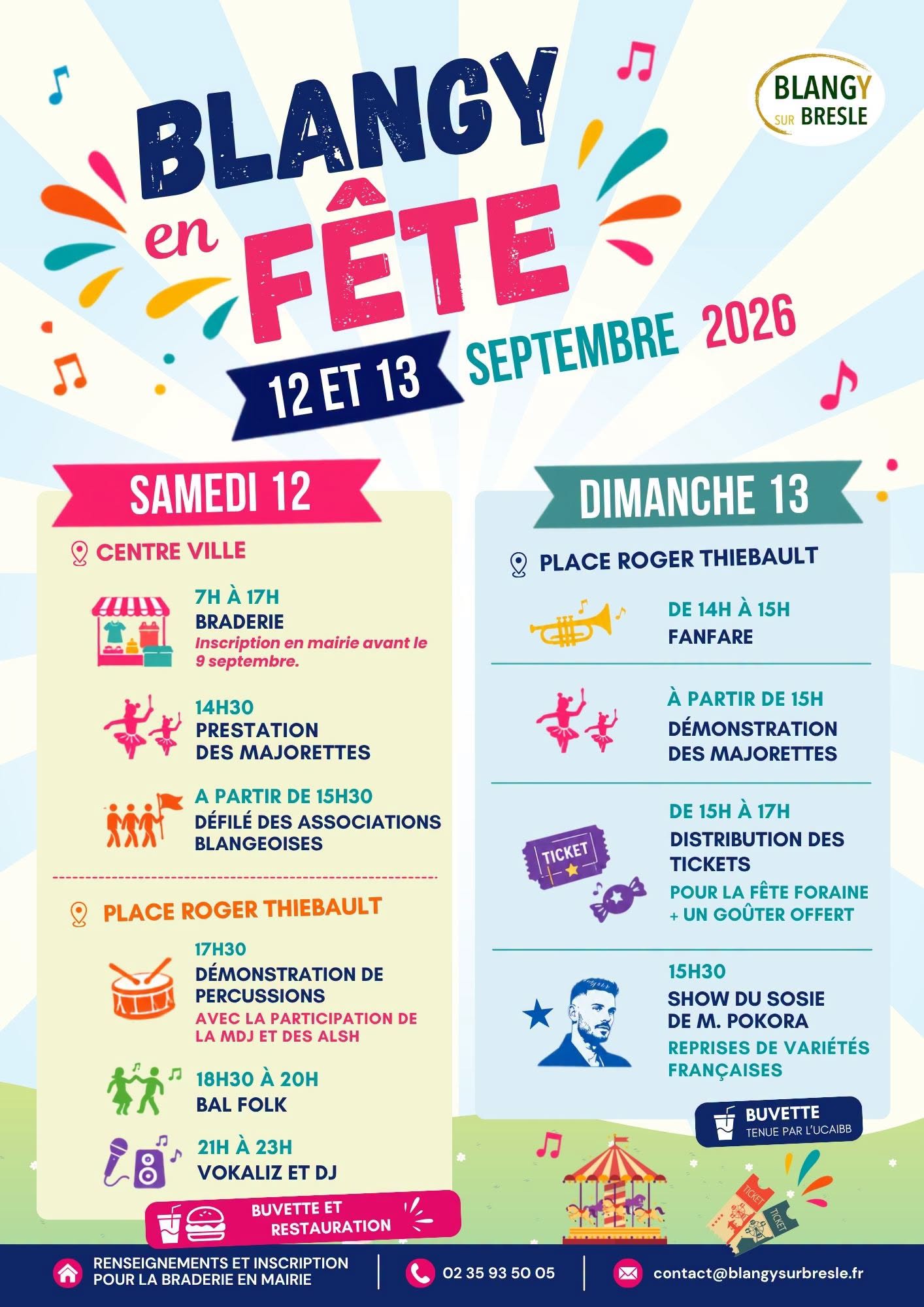 Affiche fête Blangy - 2026 - ©Blangy-2026 Affiche fête Blangy - 2026