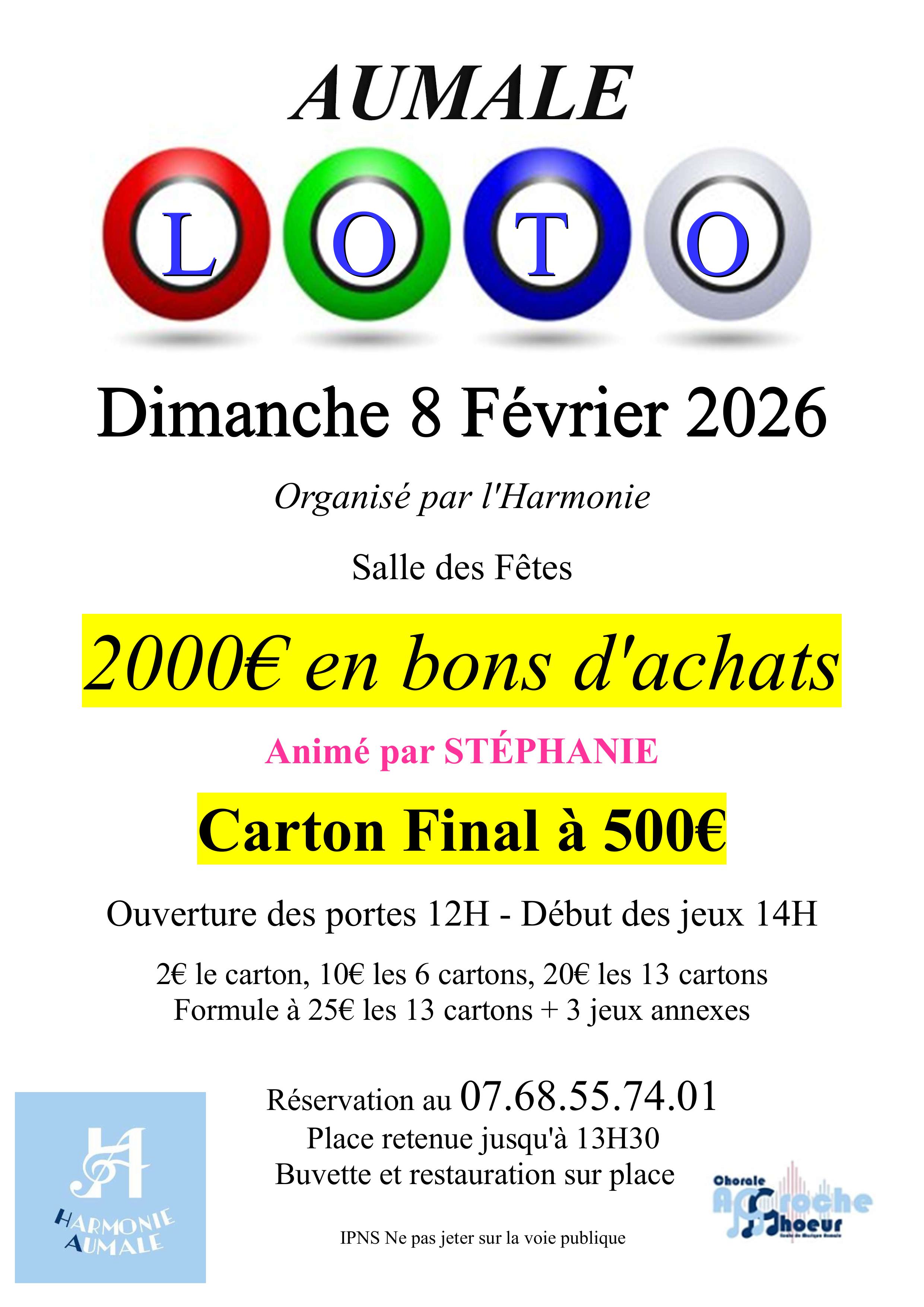 8 février - loto - ©harmonie municipale 8 février - loto