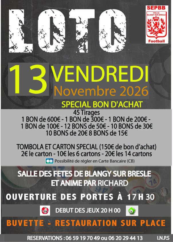 Loto - ©SEPBB-Football-2026 Loto