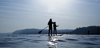 Les îles de la Seine en paddle au coucher du soleil
