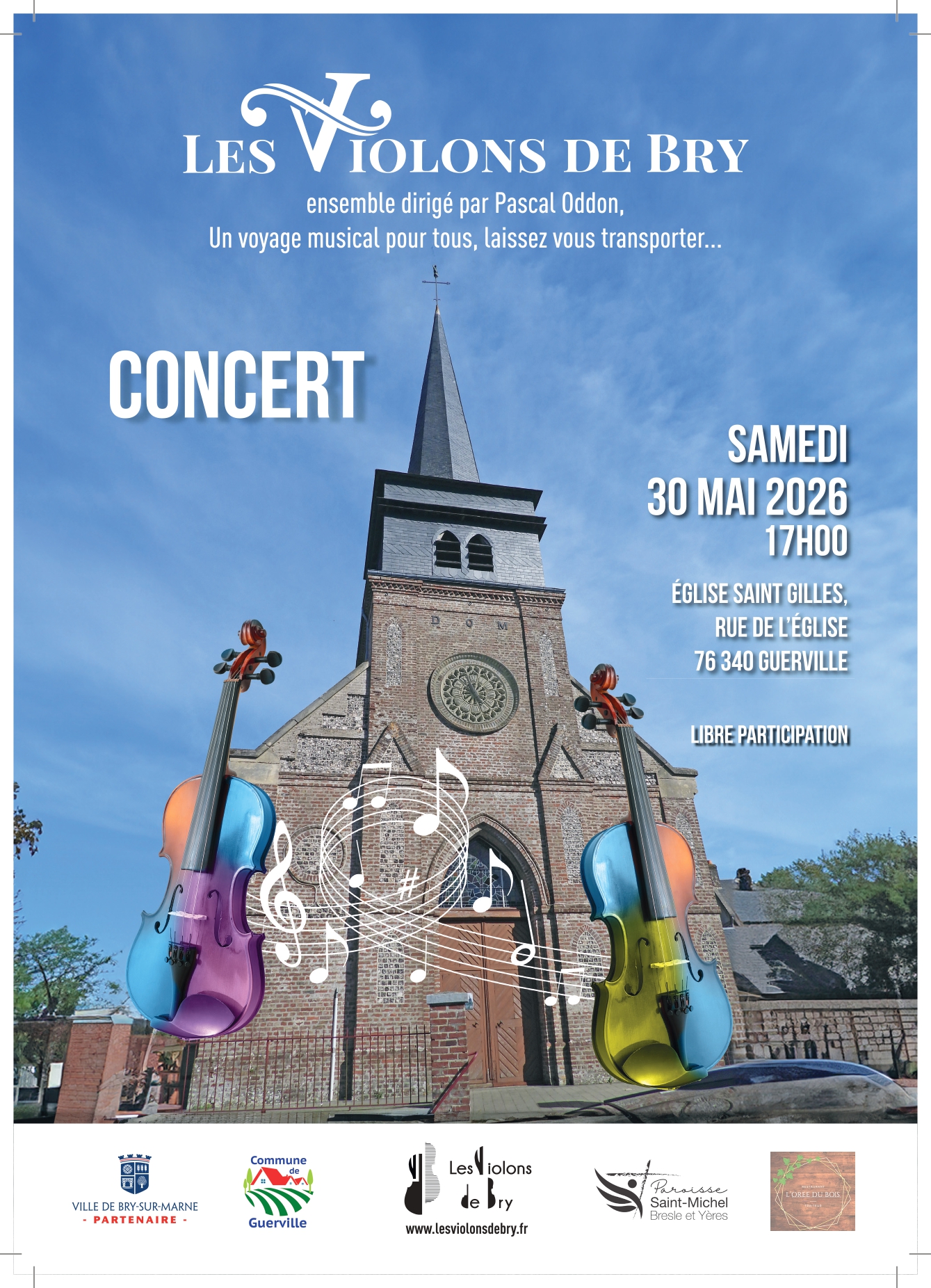 Affiche Concert Guerville - ©Les-violons-de-Bry - 2026 Affiche Concert Guerville