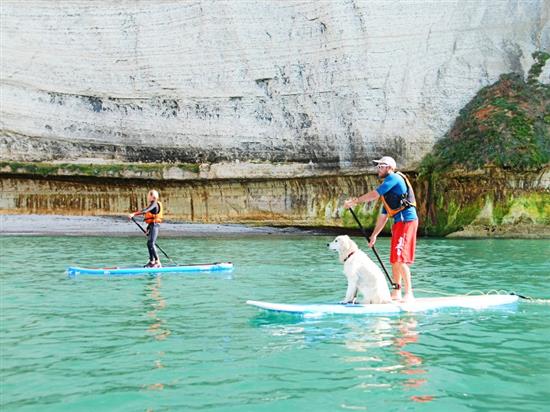Discovery of the arches and the needle of Etretat in paddle