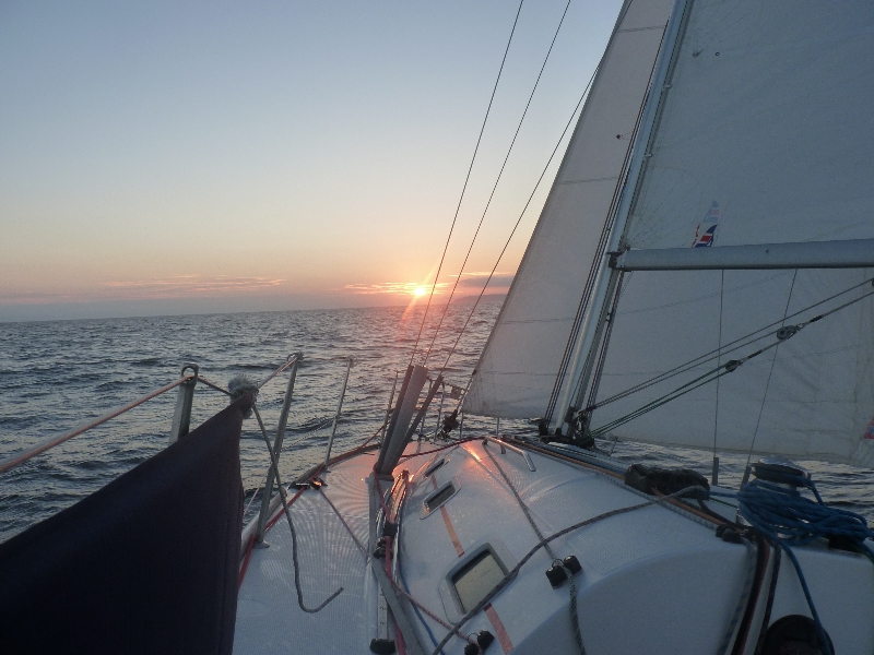 Dieppe Voiles et Falaises : sortie coucher de soleil