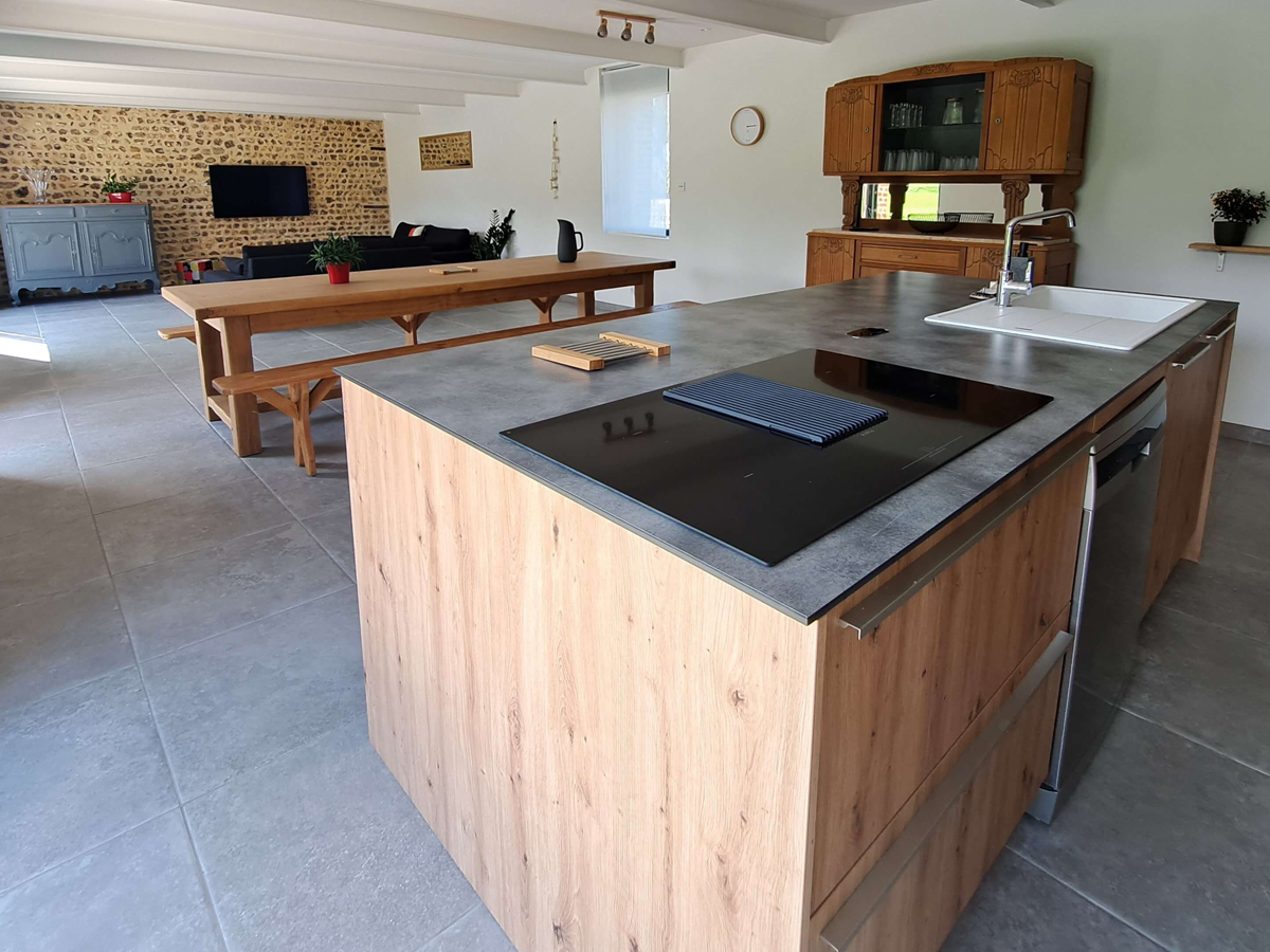 Ilôt cuisine et salle