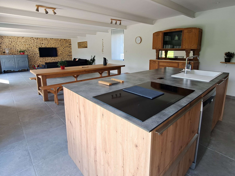 Ilôt cuisine et salle