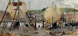 Table de lecture impressionniste n°6 - Bateaux en construction
