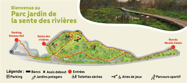 Plan-entree-parc-jardin de la sente des rivières