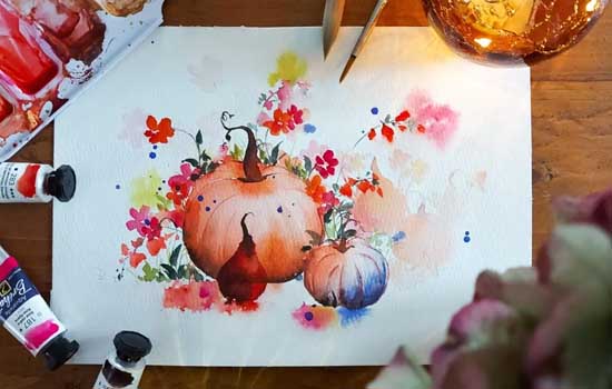 Atelier : Aquarelle - magic pumpkin