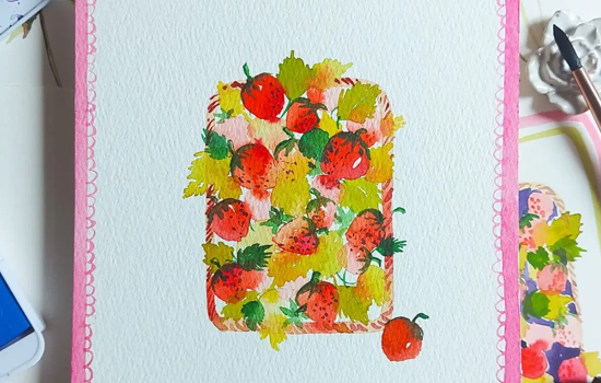 Atelier : Aquarelle - Fraises party