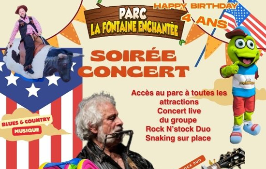 Soirée concert au Parc de la Fontaine Enchantée