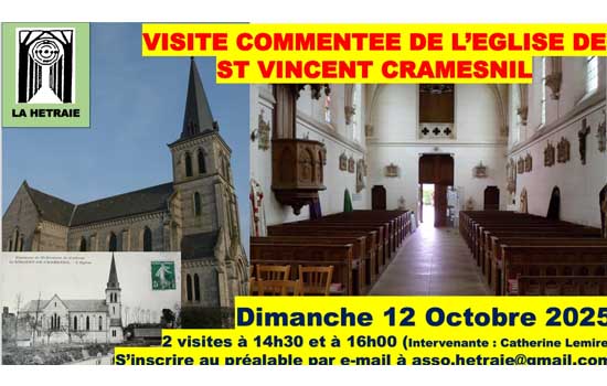 Visite de l'église de Saint-Vincent-de-Cramesnil