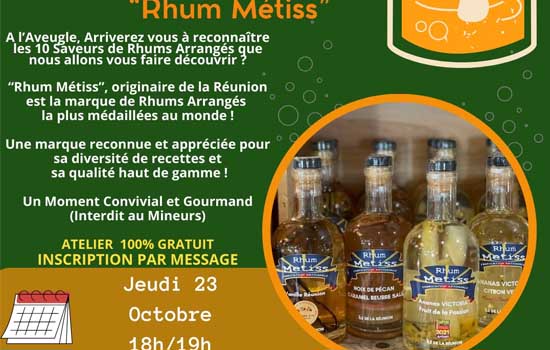 Atelier : A l'Aveugle - Rhums Arrangés