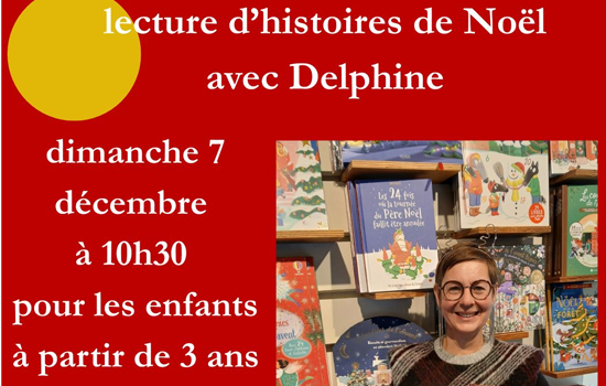 Lectures d'histoires de Noël avec Délphine