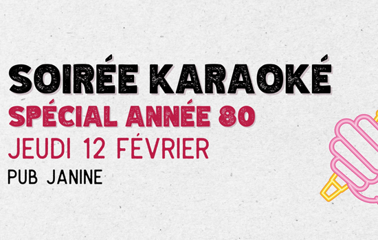 Soirée karaoké -Spécial 80's