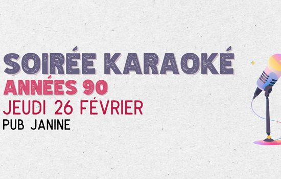 Soirée karaoké -Spécial 90's