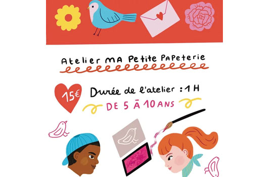 Atelier ma papeterie du printemps avec Louise Ganot