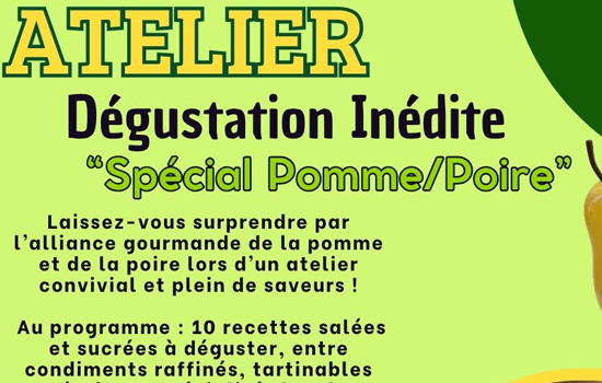 Atelier : Dégustation - Spécial pomme-poire
