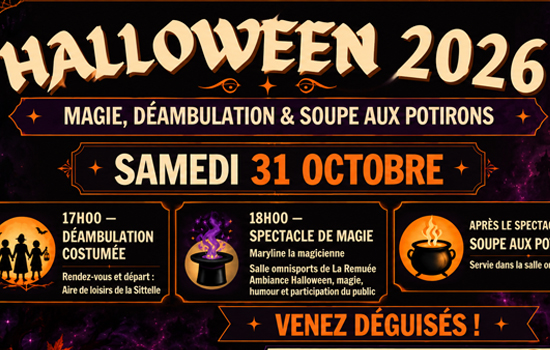Halloween à La Remuée :Déambulation, spectacle de magie et soupe aux potirons