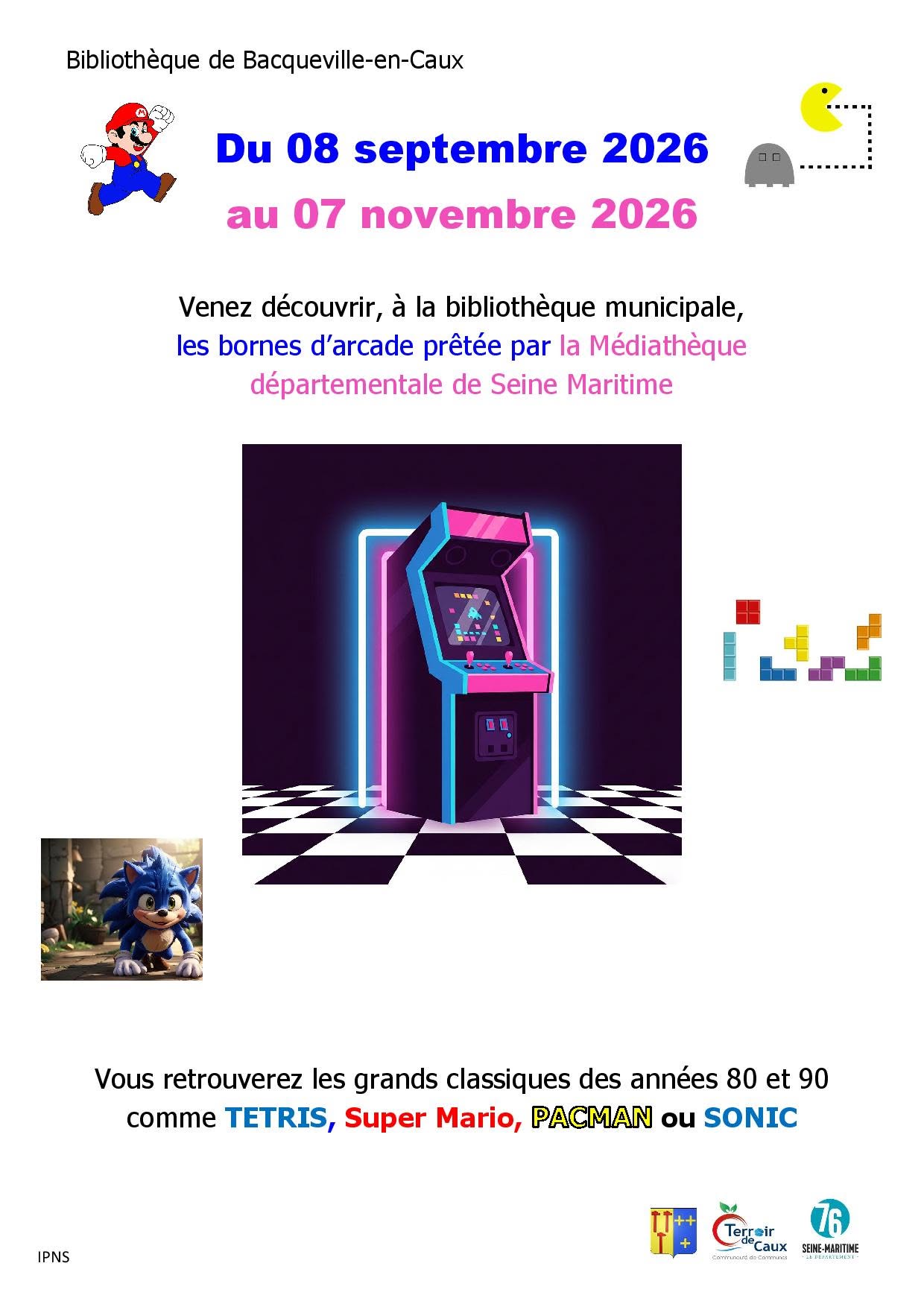 Bornes d'arcade à la bibliothèque