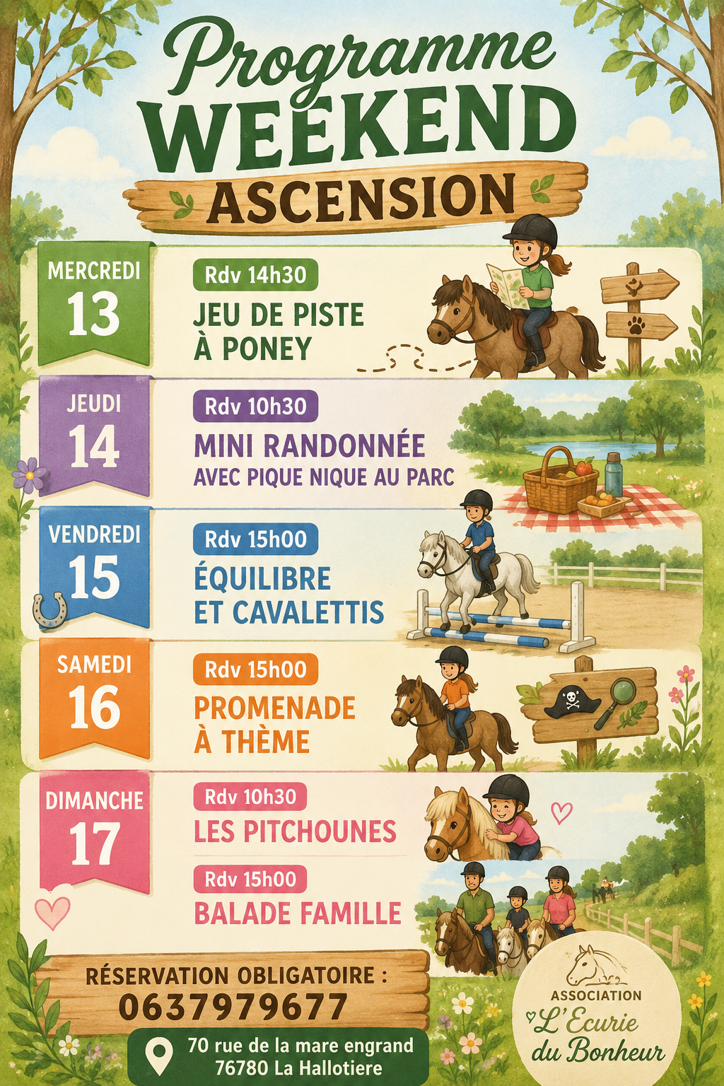 Découverte du poney en famille