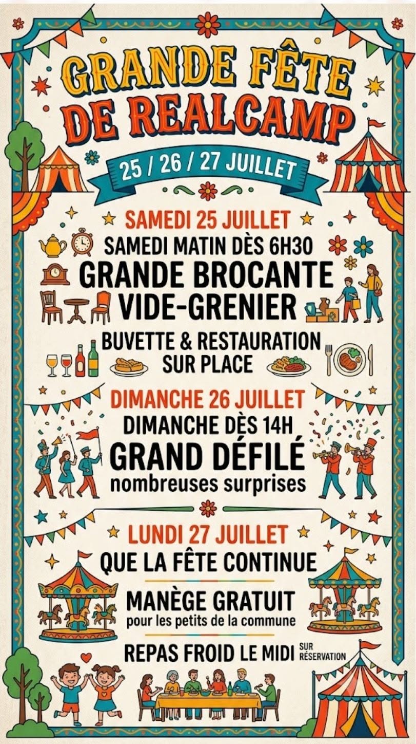 fête du 25 au 27 juillet - ©comité des fêtes-2026 fête du 25 au 27 juillet