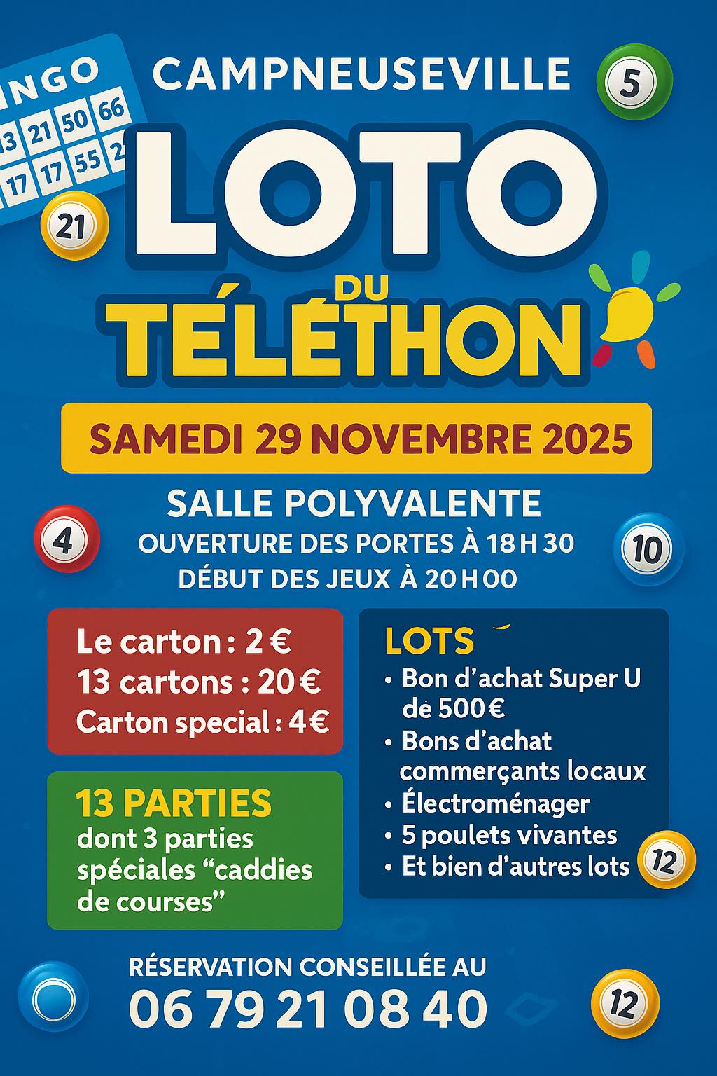 loto Téléthon - 29 novembre - ©CDHAA loto Téléthon - 29 novembre