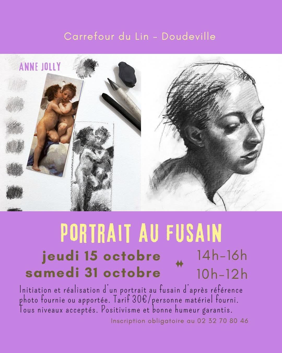 Atelier création Portrait au fusain