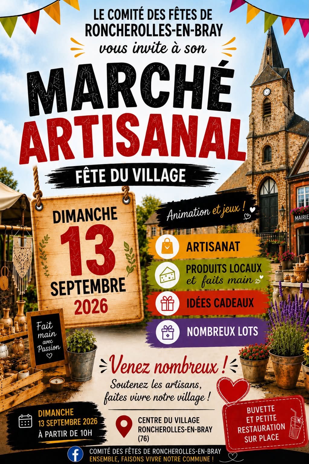 Marché artisanal - fête du village